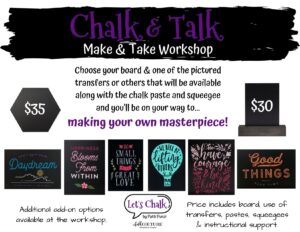 Chalk Art “Make & Take” Event with Patti Punzi