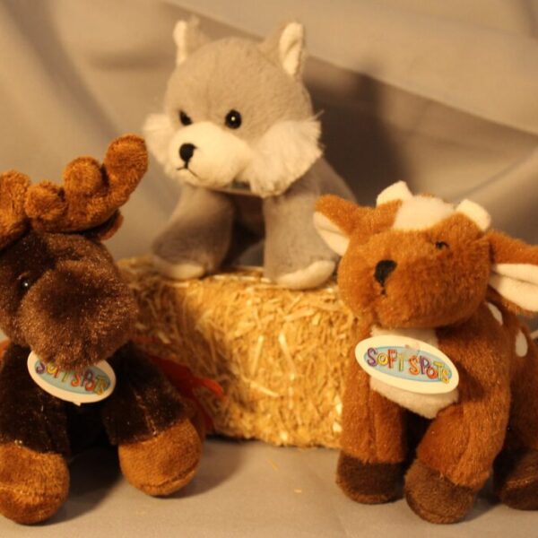 Forest Friends Plush Toys ~ Deer, Moose, or Wolf
