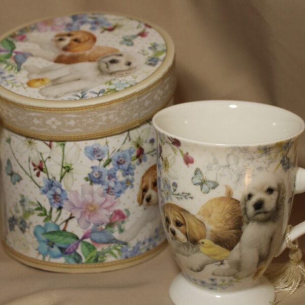 Bone China Puppy Tall Coffee/Tea Mug